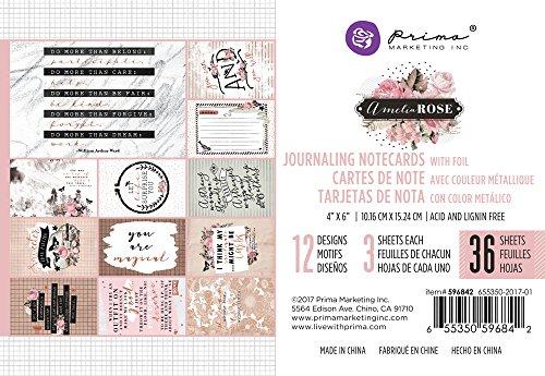 Prima Marketing Amelia Rose-4x6 Journaling Cards
