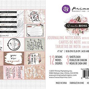 Prima Marketing Amelia Rose-4x6 Journaling Cards