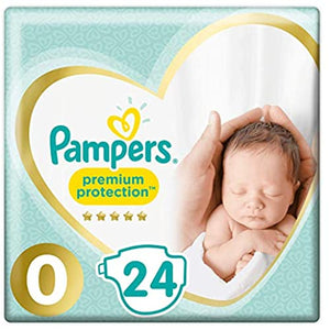 Pampers Premium Protection Size 0 Nappies (24 Nappies)