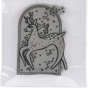 STAMPENDOUS LBCP006 Cling Stamp Reindeer Spirit