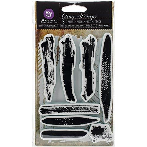 Prima Marketing Cling Stamp 4 x 6"-Brush Strokes