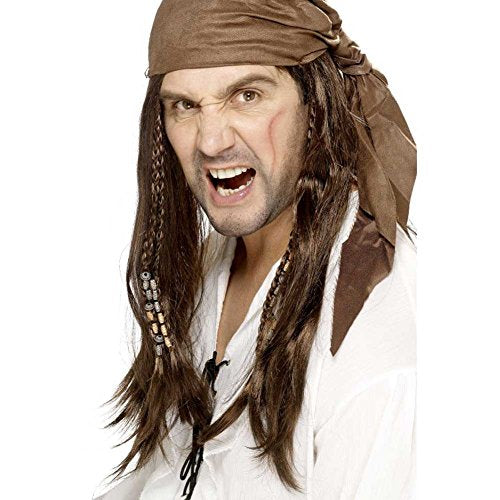 Smiffy's Buccaneer Pirate Wig - Brown