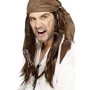 Smiffy's Buccaneer Pirate Wig - Brown