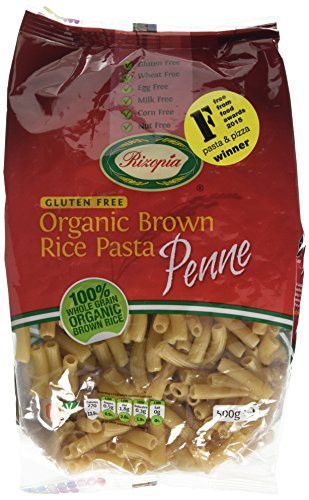 Rizopia Organic Brown Rice Pasta Penne 500 g (Pack of 2)