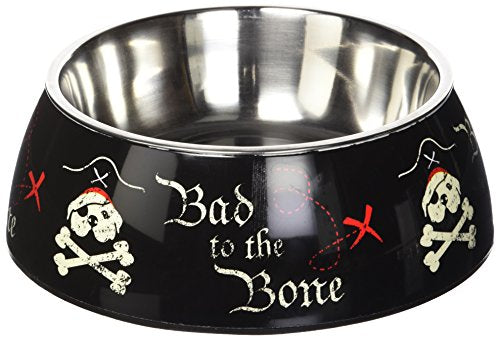 Large Milano Bowl- Bad To The Bone | Loving Pet Products