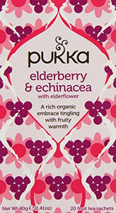 Pukka Herbs Elderberry & Echinacea Tea 20 sachet X 5 (Pack of 5)