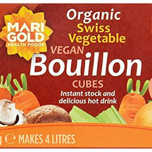 Marigold Organic Swiss Vegetable Bouillon Regular Cubes 84 g (Pack of 12)