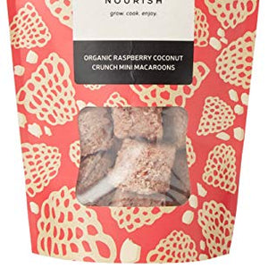 Nourish Raspberry White Chocolate Coconut Macaroons 110 g