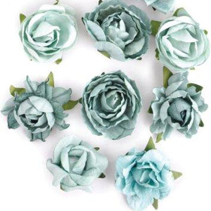 Paper Blooms 1" To 1.5" 10/Pkg-Sage