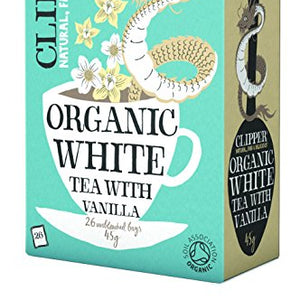 Clipper Organic White Tea with Vanilla 26 Tea Bags (Pack of 6)