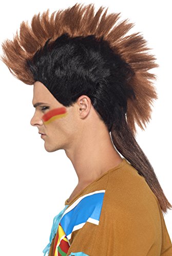 Smiffy's Indian Male Mohican Wig - Brown