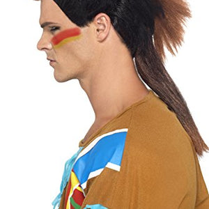 Smiffy's Indian Male Mohican Wig - Brown