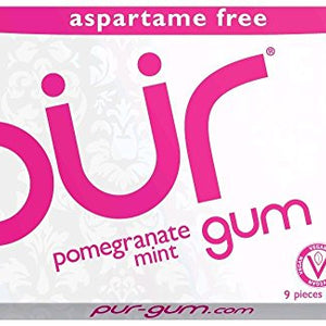 Pur Peppermint Gum 9 Pieces (Pack of 12)