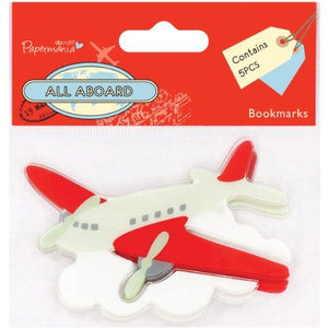 Papermania All Aboard Bookmarks 5/Pkg-Airplane