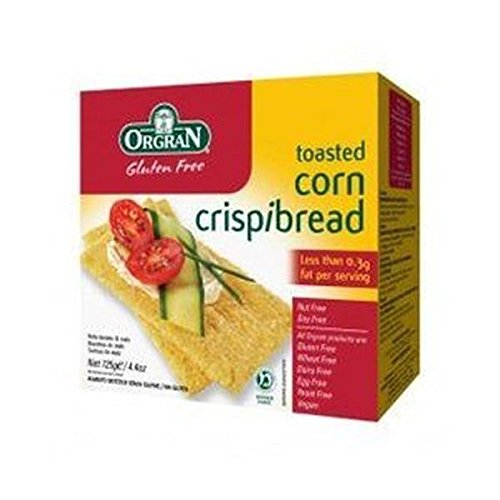 Orgran Toasted Corn Crispbread 125g x 3 (Pack of 3)