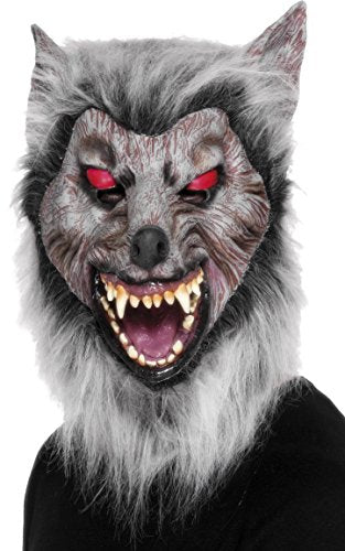 Smiffys Wolf Prowler Mask with Hair - Adult