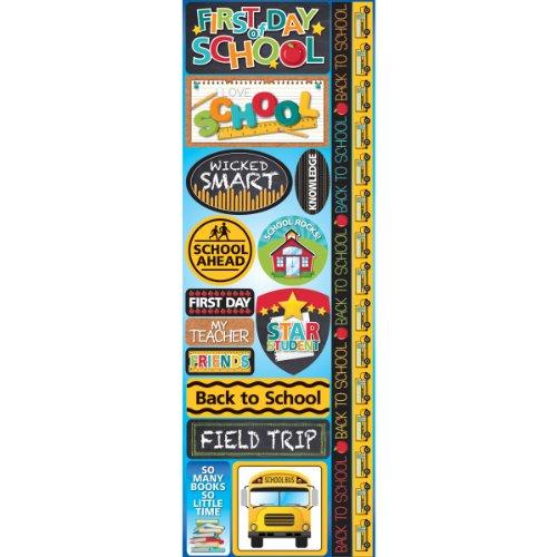 Reminisce Signature Series Cardstock Combo Sticker, 4.25 by 12-Inch, Back to School