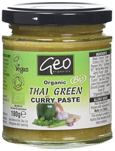 Geo Organics Organic Thai Green Curry Paste 180 g (Pack of 6)