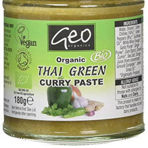 Geo Organics Organic Thai Green Curry Paste 180 g (Pack of 6)