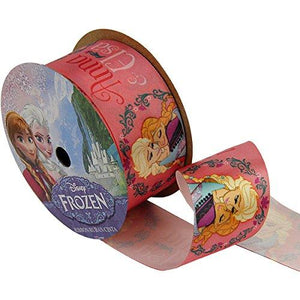 Offray Frozen Craft Ribbon, 1 1/2-Inch by 9-Feet, Pink Anna & Elsa