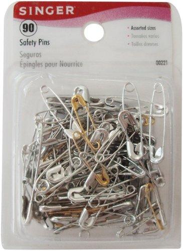 Singer 00221 Safety Pins Assorted Sizes 90 Count