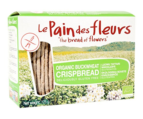 Le Pain Des Fleurs Organic Buckwheat Crisp Bread No Salt 125 g (Pack of 6)