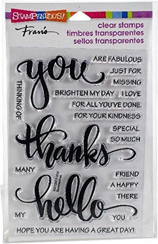 STAMPENDOUS Big Words Thanks Clear Stamp Set