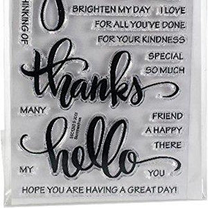 STAMPENDOUS Big Words Thanks Clear Stamp Set