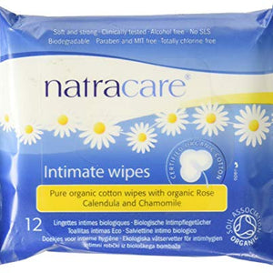Natracare Organic Cotton Intimate Wipes (12 Wipes)