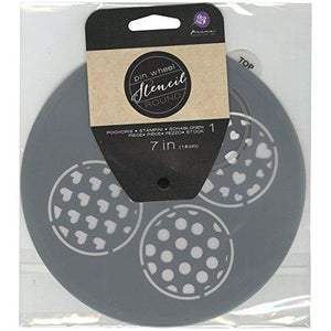 Prima Marketing Pinwheel Stencil, 7-Inch, Round