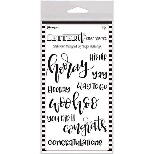 Ranger Celebration Letter It Clear Stamp Set 4"X6"