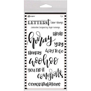 Ranger Celebration Letter It Clear Stamp Set 4"X6"