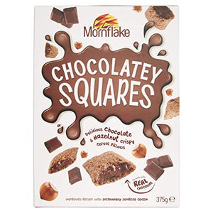 Mornflake Hazelnut Chocolatey Squares 375 g (Pack of 6)