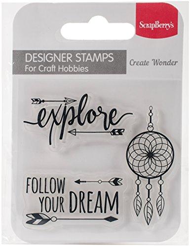 ScrapBerry's Clear Stamps 2.7"X2.7"-Follow Your Dreams