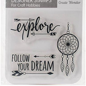 ScrapBerry's Clear Stamps 2.7"X2.7"-Follow Your Dreams