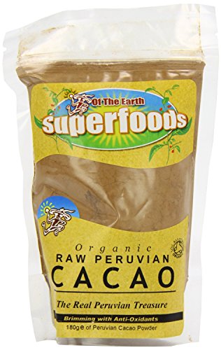 Of The Earth Superfoods Organic Raw Peruvian Cacao Powder 180ge (3 pack)