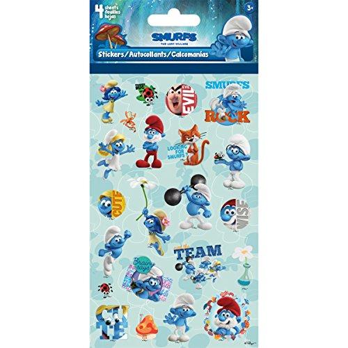 Smurfs 3 Movie Stickers Craft Scrapbooking - 4 Sheets