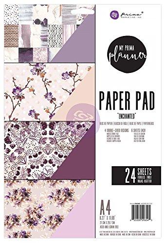 Prima Marketing Enchanted, 4 Designs/6 Each My Prima Planner Double-Sided A4 Paper Pad 24/Pkg