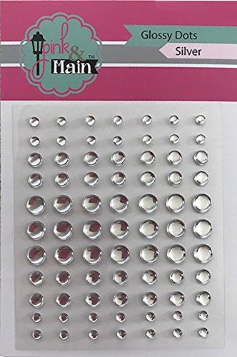 Pink & Main Glossy Self-Adhesive Enamel Dots 77/Pkg-Silver