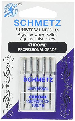 Schmetz SCH4018 5 Piece Needle Chrome Universal, Size 100/16