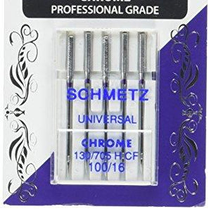 Schmetz SCH4018 5 Piece Needle Chrome Universal, Size 100/16