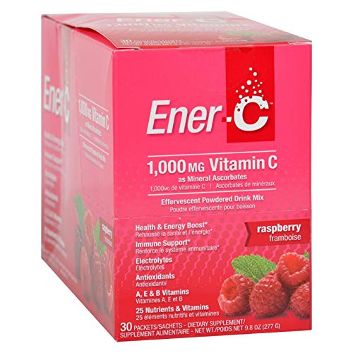 Pack of 2 x Ener-C Vitamin Drink Mix - Raspberry - 1000 mg - 30 Packets