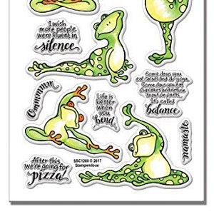 Stampendous Frog Yoga Perfectly Clear Stamp Set