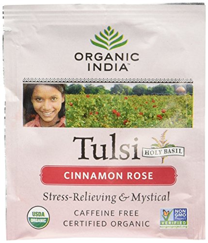 Organic India Tulsi Cinnamon Rose Tea 25 Infusion Bags