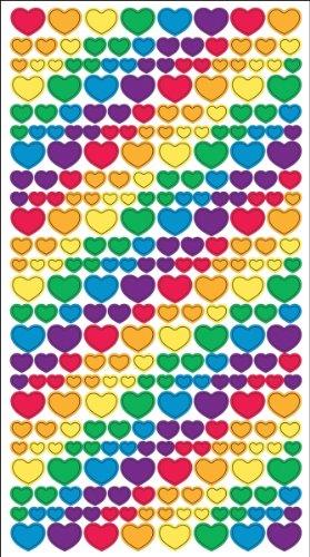 Sticko Classic Stickers-Metallic Rainbow Hearts
