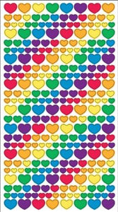 Sticko Classic Stickers-Metallic Rainbow Hearts