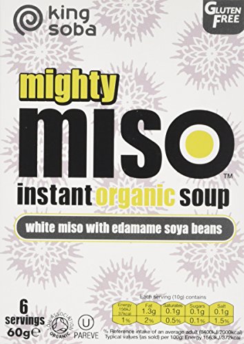 King Soba Miso Instant Organic Soup Edamame Soya Bean 60 g