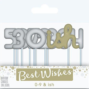 Signature Brands Best Wishes Premium By Cake Mate Candles 11/Pkg-0-9, Ish