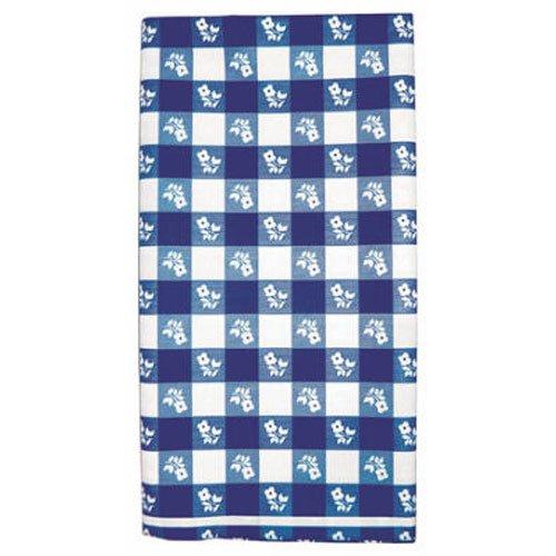 Plastic Banquet Table Cover, Blue Gingham