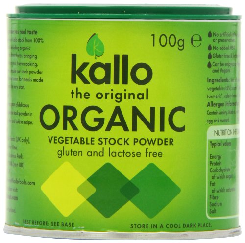 KALLO FOODS Organic Vegetable Stock Powder 100g (Pack of 3)